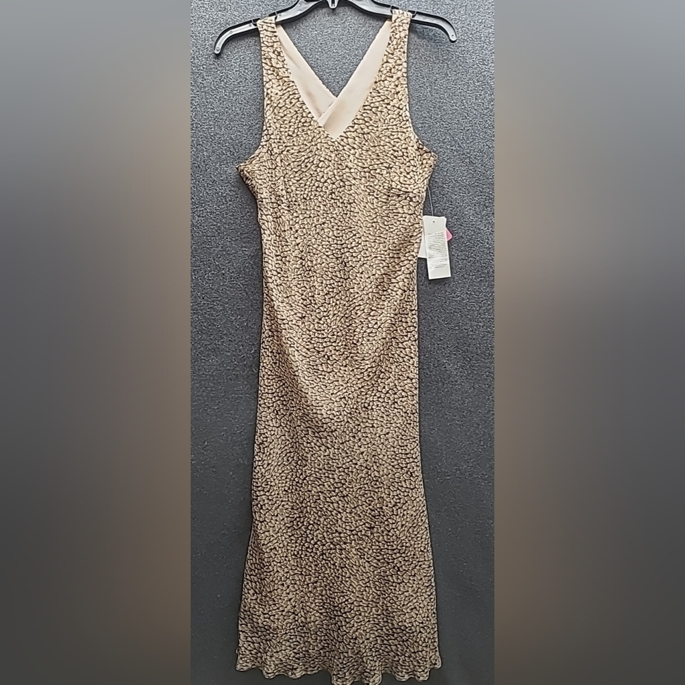 NWT Studio 1 maxi dress Georgette Silk Body Con Summer Resort Cruise Vacation